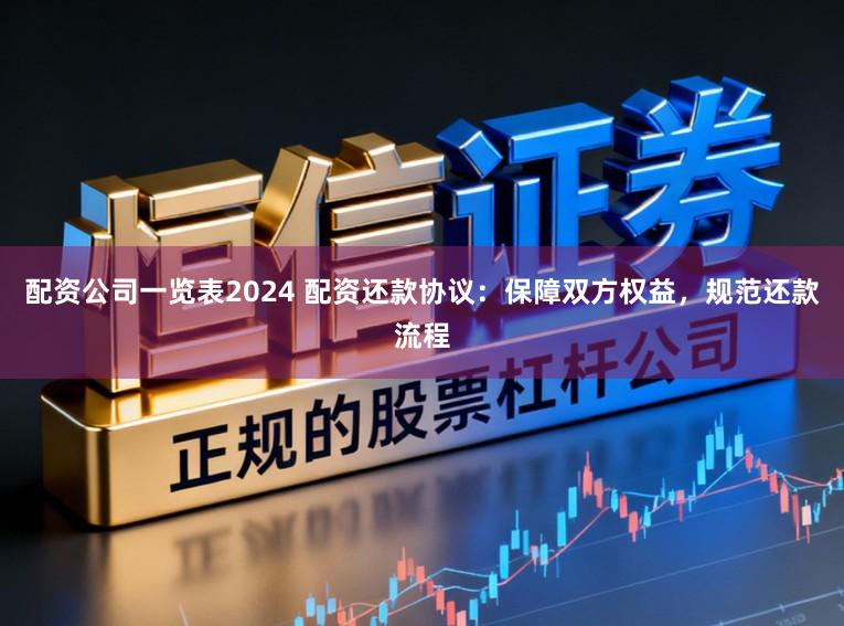 配资公司一览表2024 配资还款协议：保障双方权益，规范还款流程